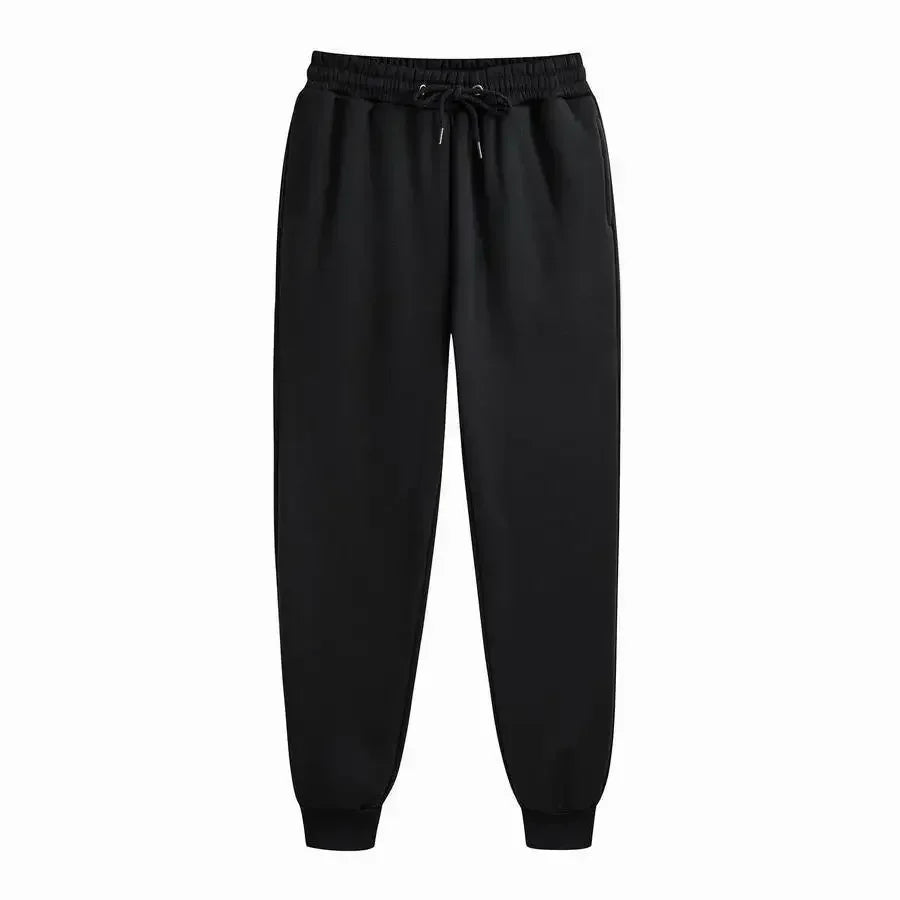 Mens Casual Pants Autumn Winter Fleece Sweatpants Men Running Jogger Sports Gym Trousers Fashion Solid Color Workout Long Pants